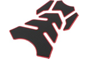 F FIERCE CYCLE Motocicleta Combustible Tanque Protector Caucho de PVC 3D Almohadilla Pegatina Roja