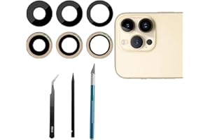 Dakexiong Rückkamera-Glaslinse Ersatz für iPhone 14 Pro/iPhone 14 Pro Max, für iPhone 14 Pro/iPhone 14 Pro Max Back Rück Kamera Glas Linse Ersatz, mit Reparaturwerkzeug Kit