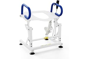 MCombo M212W - Supporto elettrico per WC con braccioli, porta WC per anziani in bagno, portata 145 kg, in metallo, M212 W (bianco)