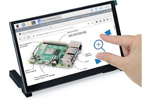 Freenove Pekskärm för Raspberry Pi Skärm 7 Tum TN | 800x480 Pixlar, 5-Punkts Kapacitiv Pekskärm, Integrerad Bakmontering, Dri