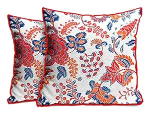 DreamVio Jute Exclusive Decorative Throw/Pillow Covers, Cushion Covers for Living Room, Bed Room, Sofa,Chairs Pack/Set of 2 (Multicolour, Size 24 x 24 Inches)