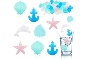 Cubetti di Ghiaccio Riutilizzabili, XiXiRan 30 Sostituto Cubetti di Ghiaccio in Plastica, per Bevande Cocktail Colorati, per il Raffreddamento Conservazione Degli Alimenti da Picnic (Blu*30pezzi)