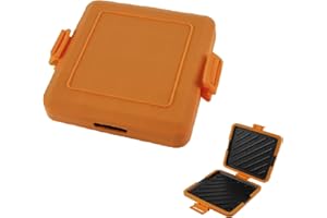 GUNIATA Microwave Toastie Sandwich Maker,Breakfast Sandwich Maker,Silicone Microwaveable Cookware,Rapid Heating,Non-Stick Plates,No Electricity, Wireless,for Cooking Delicious Crispy Sandwiches (Orange)
