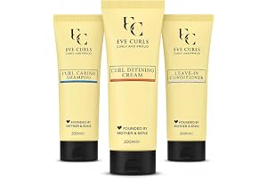 Lockvård set 3 delar för naturliga lockar, locktyp 2A till 4C, 3x 200 ml