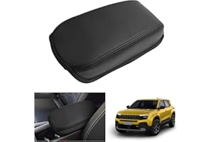 GAFAT Nuovo J eep Avenger 2023 2024 Copertura per Bracciolo Centrale per Console Centrale, Avenger 2024 Bracciolo Protezione in Pelle PU, Compatibile con Accessori Jeep Avenger (Nero)