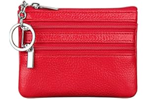 CYNURE Genuine Leather Purse for Women with Keyring