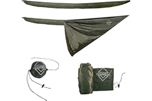 Onewind Wysokiej jakości plandeka hamakowa, lekki i trwały namiot kempingowy, motyw węża, do wędrówek i wędrówek z plecakiem, wodoodporna i lekka, zielona OD Green, 1 opakowanie