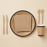 Kullan At Set Karton Tabak-Karton Bardak-Kağıt Pe&ccedil;ete-Plastik &Ccedil;atal-Bı&ccedil;ak Seti 80 Par&ccedil;a