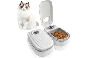 IKIMI Automatic Pet Feeder Cat Bowl: YOYIAG Automatic Pet Feeder with Timer Dry and Wet Cat Food Dispenser, Automatic Cat Feeder, Timed Food Bowl, Pet Feeder for Cats Kitten Small Dog (No Battery Included)