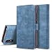 Produktbild Huawei P20 Pro Hülle, Huawei P20 Pro Handyhüle, Alfort Prämie PU Leder Schutzhülle Mesh Wärmeableitung Lederhülle Tasche Wallet Case Cover für Huawei P20 Pro Smartphone 6.1" mit Kartensteckplatz und Standfunktion ( Blau )