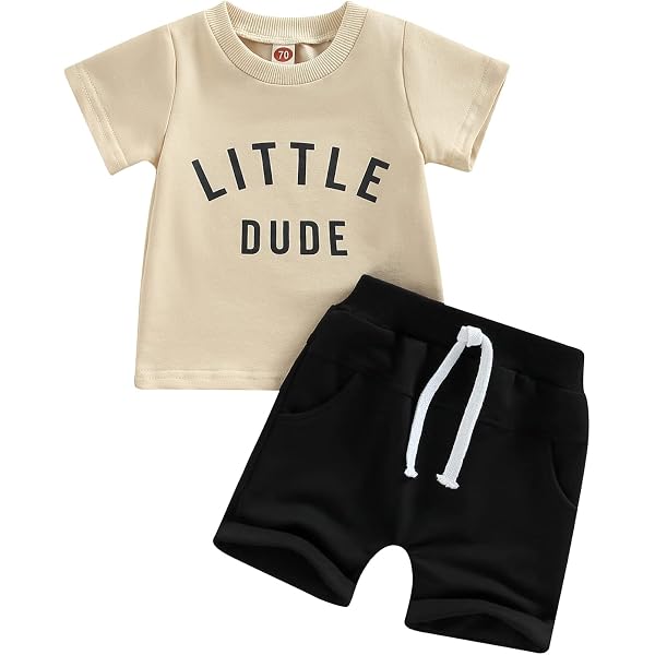 Ensemble 3 Pièces Bébé Garçon Dinosaure - Combinaison Courte T-shirt Et Chapeau