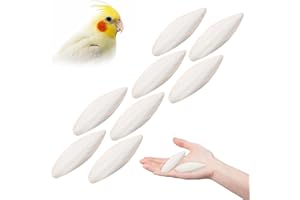 COMIOKE Os de Seiche,Os de Seiche Oiseaux,Os de Seiche Tortue,8 Pièces Os de Seiche Naturelle,Os de Seiche Doiseau ,Os de Seiche Jouets À Mâcher,Os Seiche Jouets À Mâcher Oiseaux,Os de Seiche Pour Tortue