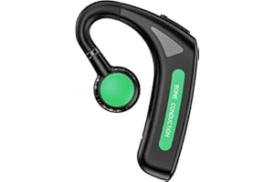 XMENHA Open Ear Kopfhörer kabellos Headset Bluetooth Single Luftleitung Knochenschall Sportkopfhörer mit Ohrhaken Mikrofon Bluetooth-Headsets für ein Ohr Bone Conduction Ohrhörer für Sport Laufen Joggen grün