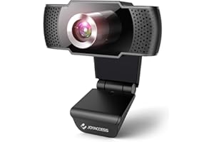 JOYACCESS Webcam con microfono para pc, Web cámara 1080p Full HD con micrófono reducción de Ruido, Vista Gran Angular de 105º para Streaming, conferencias en Zoom, Youtube, Skype, Compatible con Windows, Mac
