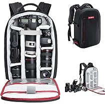 Zaino Fotocamera UBAYMAX Impermeabile - Per DSLR, Laptop 15.6", Treppiede, Design Antifurto