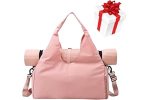 JCSSHOPING Bolsa de Gimnasia Grande de Lona, para Yoga, Pilates, Crossfit, Correr, Senderismo, Camping, Viajes, Rosa