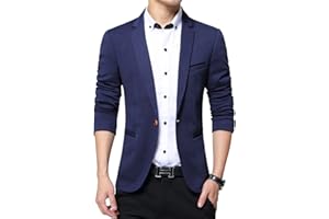 Nemopter Blazer Homme Veste Casual Elegant Slim Fit Blazer Un Bouton Costume Jacket Homme Blazer Vestons