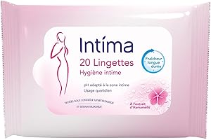 Intima - 20 Lingettes Hygiène Intime - Douceur et Fraîcheur Longue Durée