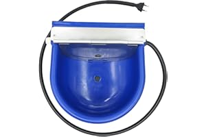 SVAUOUMU Bebedero Calefactado 220V,Bebedero AutomáTico para Caballos con VáLvula Flotante y Orificio de Drenaje,Prueba de Heladas en Invierno, para Ganado Vacuno, Caballos, Ovejas, Perros (Azul Oscuro)
