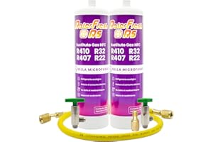 RALERTREIK Ralerfresh RS Kühlgas, Ersatz für R410, R32, R407 und R22 Kühlmittel für Split-Klimaanlage (2 Flaschen + Schlauch + Adapter)