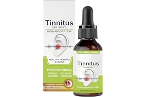 KOAHDE Gotas Tratamiento Oídos,Gotas para Zumbidos en los Oídos,Líquido para los Oídos,Alivio de Gotas de Cera de Oído,Solución para El Cuidado de Los Oídos,Gotas Alivia el Tinnitus,60ML
