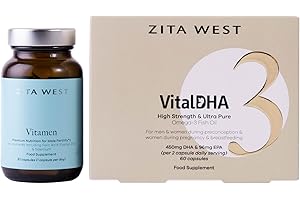 Zita West Male Fertility Supplements Bundle - Vitamen & Vital DHA - 1 Month Supply