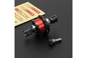 RCAWD Active F/R Differential-Set 10T Hauptgetriebe für Arrma 1/8 Typhon Notorious Talion Kraton Outcast 6s Upgrades Teile (rot)
