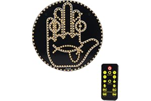JOALPYSM 2-in-1 LED Hand Gesture & Finger Light Sign - Back Window Smiling Face Expression