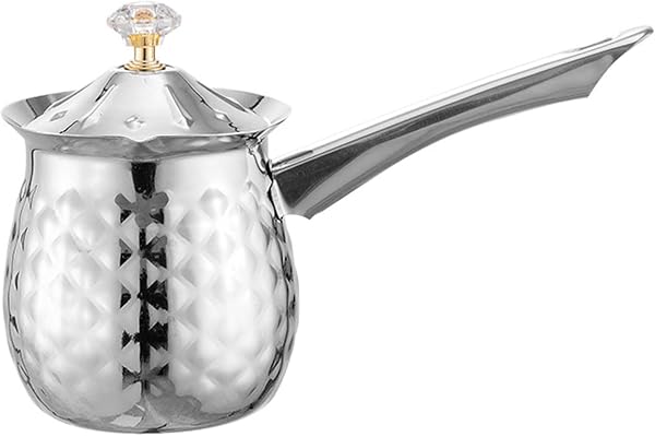 Hperu Turkisk kaffekanna, arabisk kaffekanna, 600 ml/20 oz rostfritt stål chokladsmältare med Eagle Spout, halkfri mjölkvärmare med handtag och dammtät