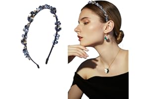 GENZYRE Glitzer Haarreif, Dirndl Haarschmuck Oktoberfest Damen Headband Oktoberfest Schmuck, Haarreifen DamenElegant Dirndl Haarreif Accessoires Glitzer Haarbänder für Damen Trachten Haarschmuck Blau