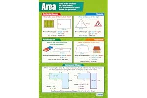 Area | Grafici matematici | Carta lucida misura 594 mm x 850 mm (A1) | Grafici matematici per l'aula | Poster educativi di Daydream Education