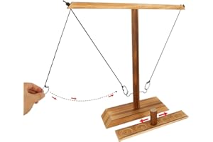 AKOLAFE Hook and Ring Toss Game 30CM Wooden Ring Toss Games for Adults, Large Craggy Games Game with Shot Ladder Bundle, Handmade Black Drinking Games for Family and Party