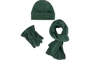 ADVENTURE TOGS Kids Hat, Scarf and Gloves Set - 3 Pieces, Soft and Warm, Ideal for Winter, Micro Fleece Material, Matching Set, 100% Polyester, Unisex, Girls or Boys
