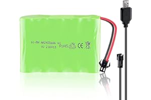 YUNIQUE GREEN-CLEAN-POWER - Akumulator Ładowalny 6V Ni-Mh 2400mAh do Pilota Samochodowego | W zestawie Kabel USB | Długi Czas Pracy powyżej 18 min, Zielony