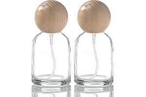 WEGLOK Atomizador Perfume de Vidrio,2 piezas,Mini botella rociadora portátil,30ml Botella de Perfume Recargable de Cristal de Cristal,Portátil Contenedor de Perfume de Viaje