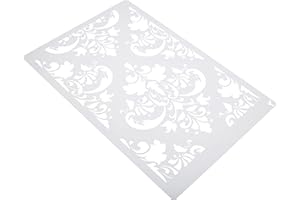 St-18 Damast-Schablone, 20 x 30 cm, La Pajarita speziell für Kreidefarbe und Stoffmalerei