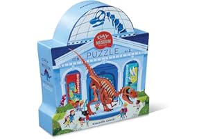Crocodile Creek - Puzzle 48 pièces Une journée au Musée des Dinosaures pour Enfants 4 Ans et Plus - Monde préhistorique éducatif - Jeu créatif motricité Fine et découverte