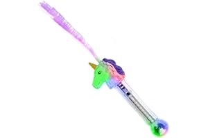 The Glowhouse - Einhorn-Zauberstab mit Glasfasern - blinkendes Spielzeug - Mehrfarbig