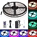 Produktbild AIGUOZER® LED Streifen, IP65 Wasserdicht 300 LED Strip, 5M 5050 RGB Lichterkette mit Fernsteuerung Empfänger und Stromkabel, Lichtstreifen Lichtband TV Hintergrund Stimmungsbeleuchtung