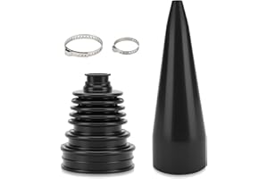 Fit4drive Universal CV Boot Installation Kit, 9 * 12.5cm Stretch Dust Cover with 2 Clamps & CV Boot Installation Tool, Premium CV Boot Installation Mount Cone Tool for CV Joint Drive Shaft