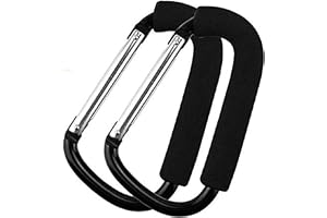 Stroller Hook Organizer Accessories for Hanging Diaper, Shopping Bags, Purses. Fits All Car Seats, Baby Joggers, Prams, shopping carts(2 Pack)