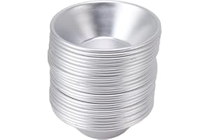 HEEPDD 25 szt. aluminiowa forma do tarty jajecznej stop aluminium cyna mini formy do pieczenia folii aluminiowej kubki do uchwytu kubek do tarty jajecznej kubek do budyniu portugalski do