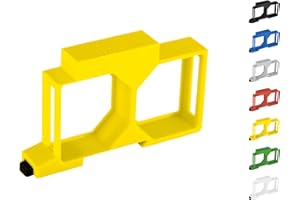 SHELLY HUTSCHIENENHALTER VON PW3D Shelly RGBW2 - Soporte de carril DIN doble (35 mm), color amarillo