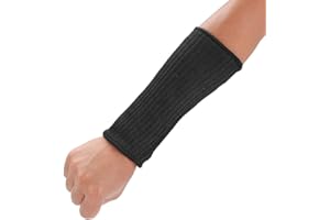 DUOKON Protezioni per Avambraccio per Pelli Sottili, Maniche Protettive per Braccio per Uomo 1 Paio di Maniche Resistenti Al Taglio, Protezione per Braccio in Filo di Acciaio Inossidabile(No. 10 22cm)
