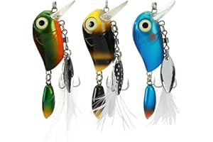 Pelican Mate Crankbaits for Bass Fishing Shallow Diving Fishing Lures Topwater Swimbaits Freshwater and Saltwater 1.5’’/0.2 oz