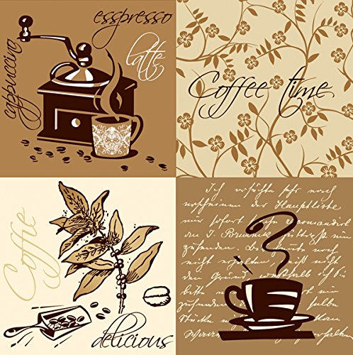 Preisvergleich Produktbild Servietten / Napkins / 33x33cm / 20St. Packg. / Serviettentechnik / Kaffeetasse / Kaffeemühle / braun