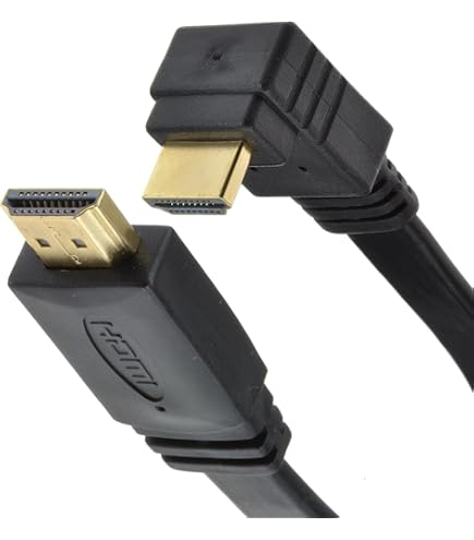 Cable HDMI Right Angle Lead High Speed Angled 90-degree Flat Full HD 1080p  for TV, PC Monitor, Box, PS4/5 Cable HDTV Gold Plated (1 metres): Buy  Online at Best Price in Egypt -