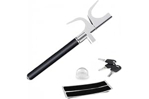 Mioke Serratura de Volante,Boccaggio per Volante Auto,Antifurto di Bloccasterzo Immobilizzatore e 3 Chiavi