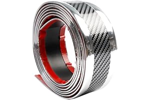 ETOPARS Car Door Sill Protector Strips Carbon Fiber Silver Auto Bumper Guard Scratch Protection Sticker Trim Threshold Anti Scratch 2.5m*7cm