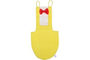 iplusmile Vogel Windel Mehrweg Waschbar Papagei Windeln Windel Weichen V?Gel Flug Anzüge mit Bowtie Decor für Sittich Nymphensittich (Gelb)